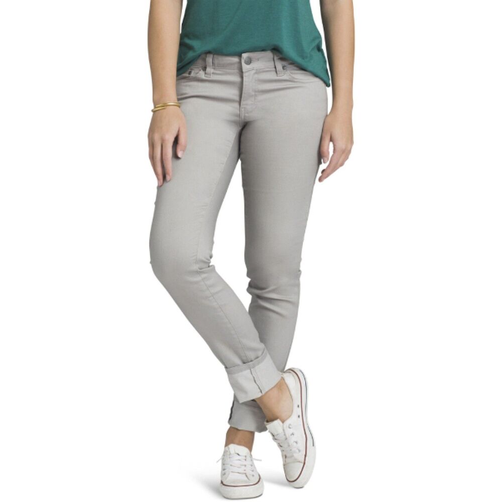 Prana Womens Jeans Size 10 Kara Solid Hiking‎ Casual 5 Pockets Gray